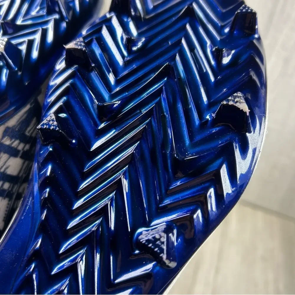 NEW Adidas Adizero Primeknit Football Cleats‎ White Navy gv9624 Mens Size 13